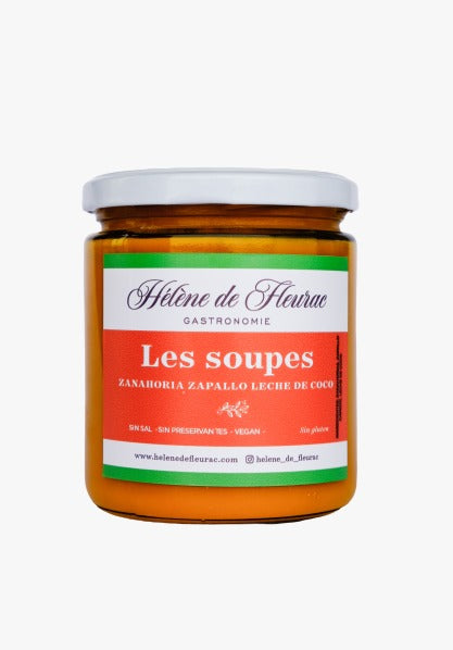 Sopa zanahoria zapallo leche de coco